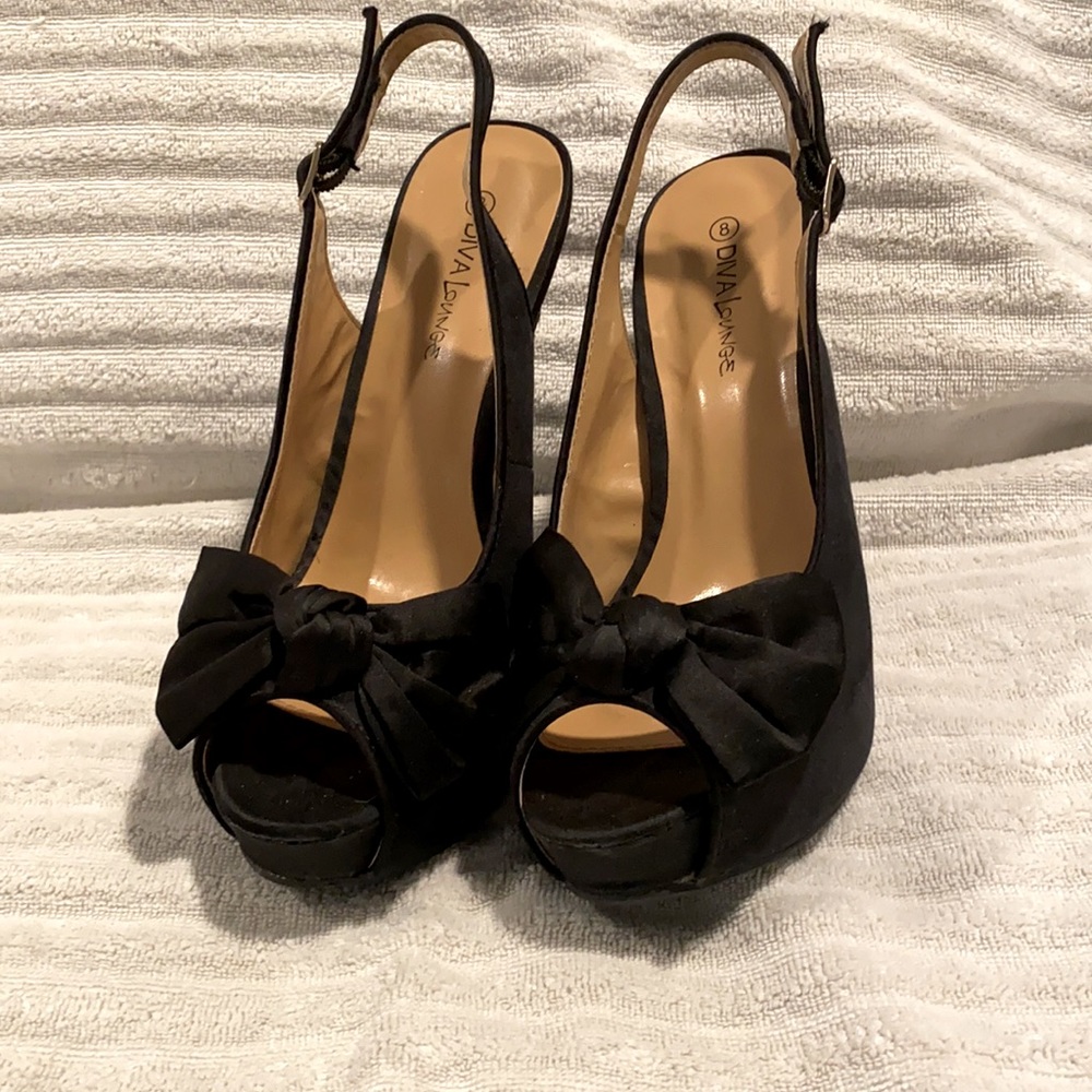 Stiletto peep toe heels